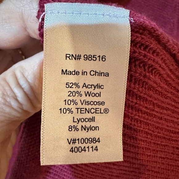 Coldwater Creek Red Cowl Neck Sweater - Picture 6 of 6